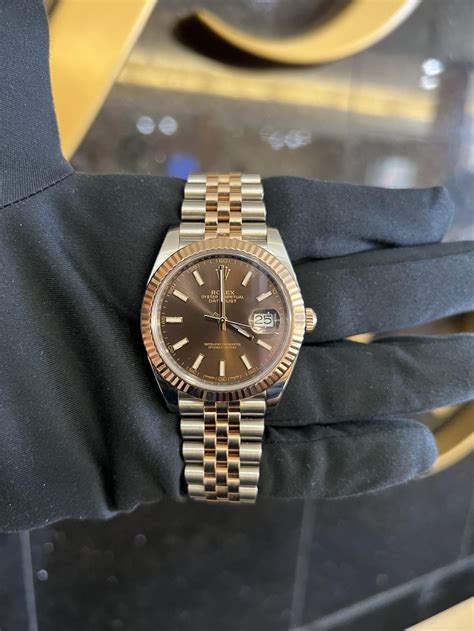 rolex datejust chicolate|rolex datejust 41 chocolate dial.